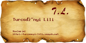 Turcsányi Lili névjegykártya