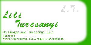 lili turcsanyi business card
